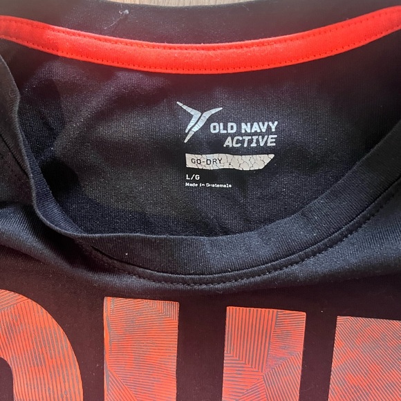 Old Navy Black and Orange Short Sleeve Tee Size Large - Picture 5 of 7